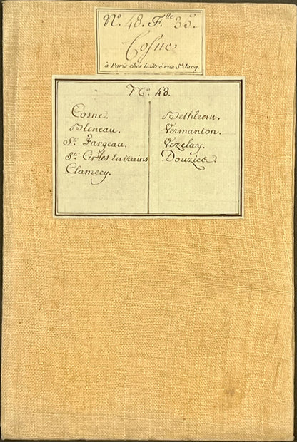 Carte Cassini ancienne entoilee Cosne-sur-Loire