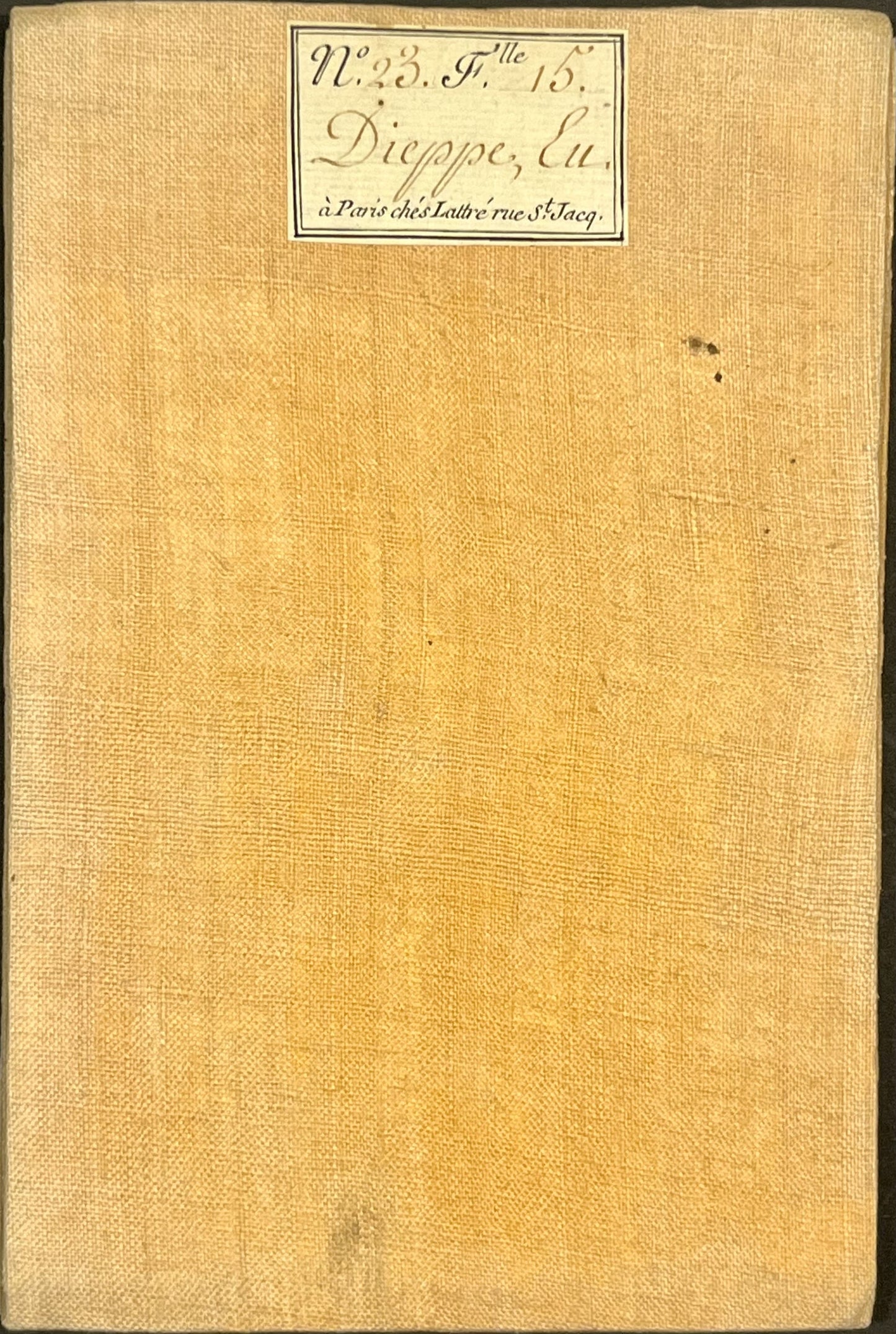 Carte Cassini ancienne entoilee Dieppe Eu