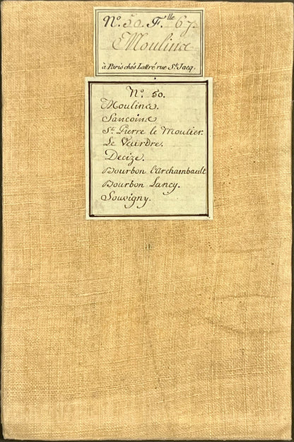 Carte Cassini ancienne entoilee Moulins