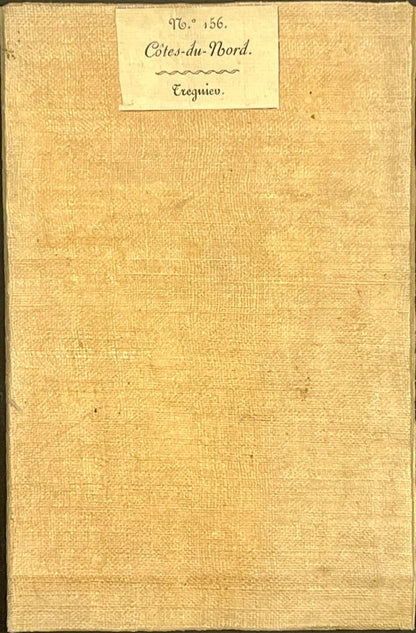 Carte Cassini ancienne entoilee Treguier Cotes d Armor
