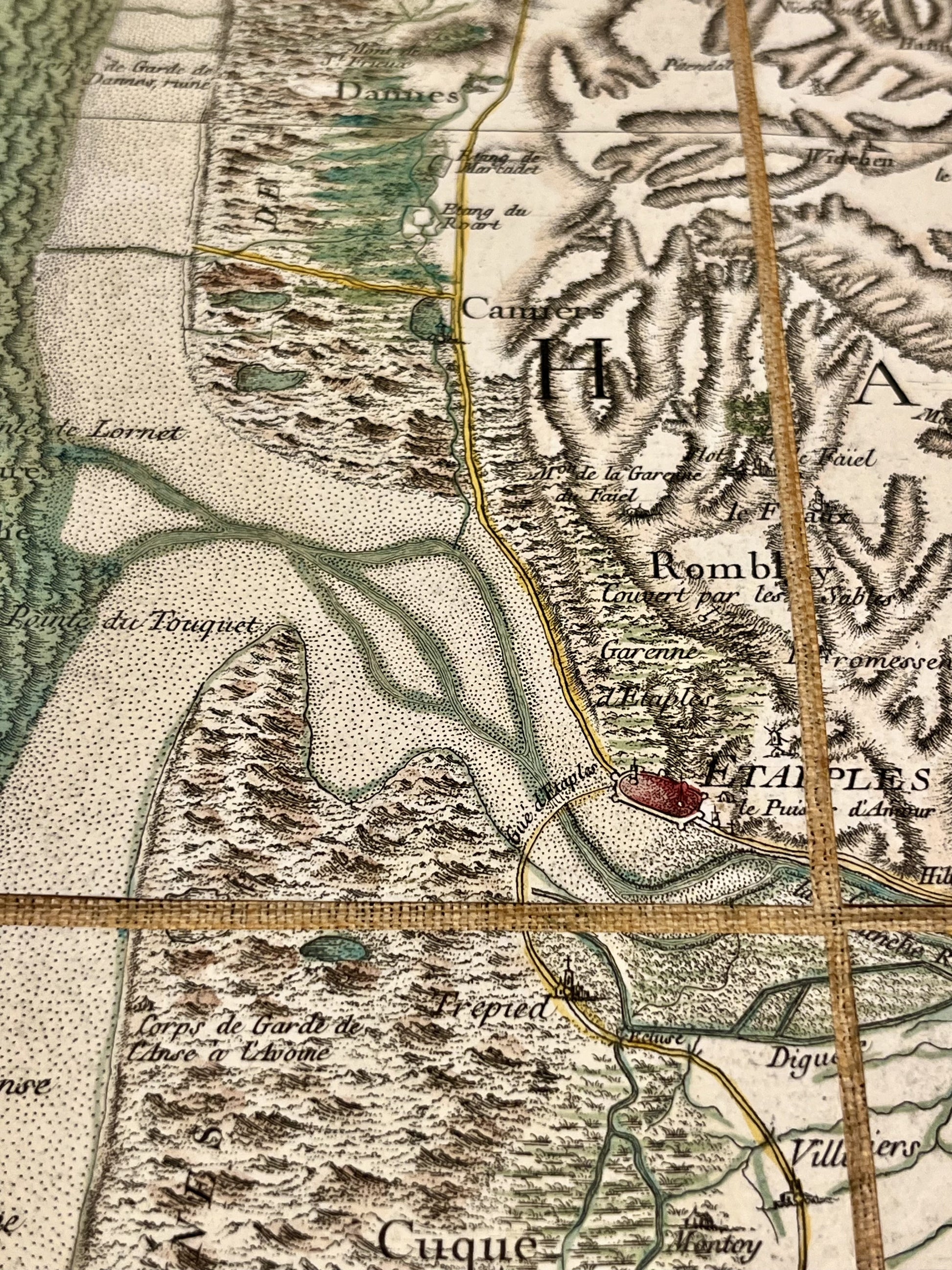 Carte Cassini ancienne le Touquet Etaples