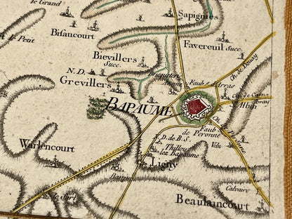 Carte Cassini authentique Bapaume