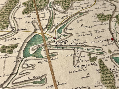 Carte Cassini authentique Baugy