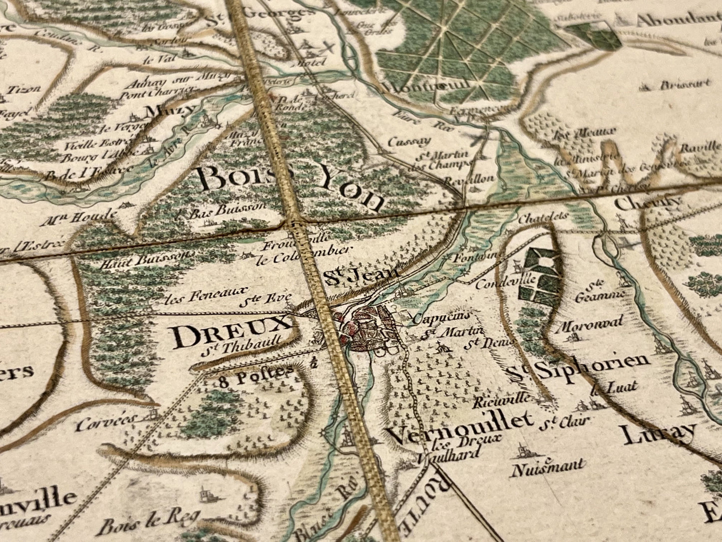 Carte Cassini authentique Dreux