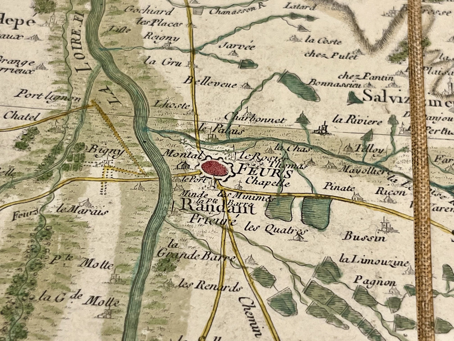 Carte Cassini authentique Feurs