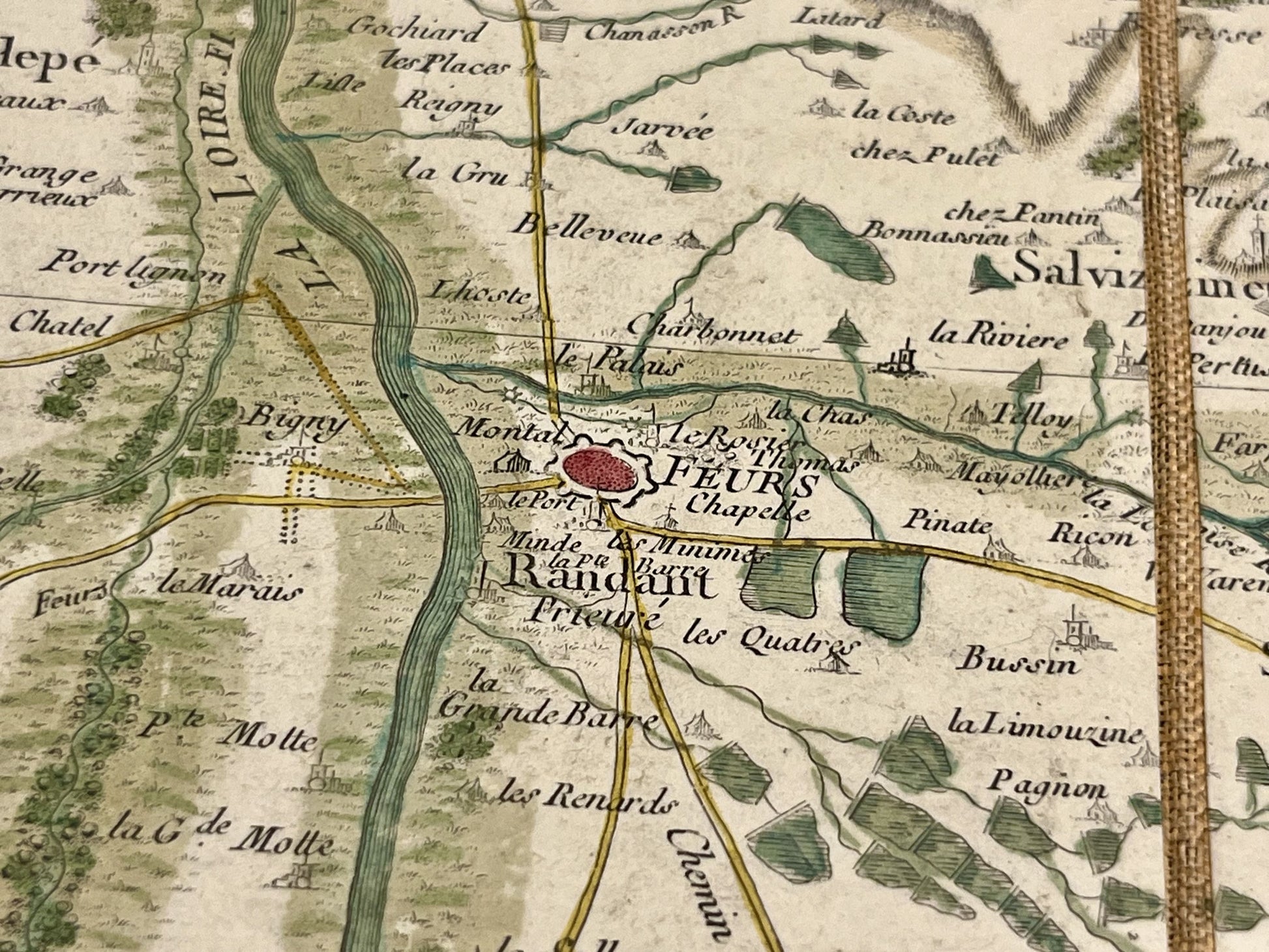 Carte Cassini authentique Feurs