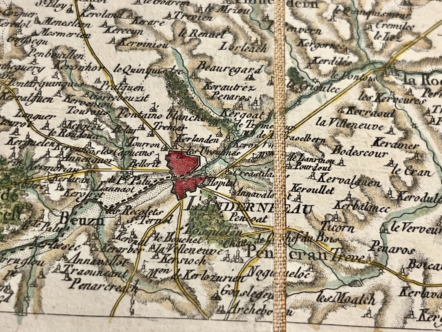 Carte Cassini authentique Landerneau