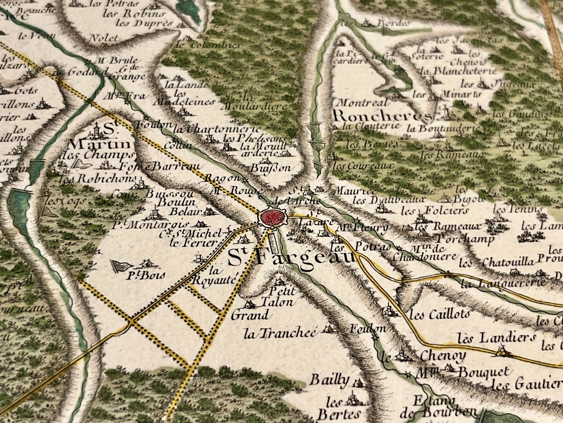 Carte Cassini authentique Saint-Fargeau