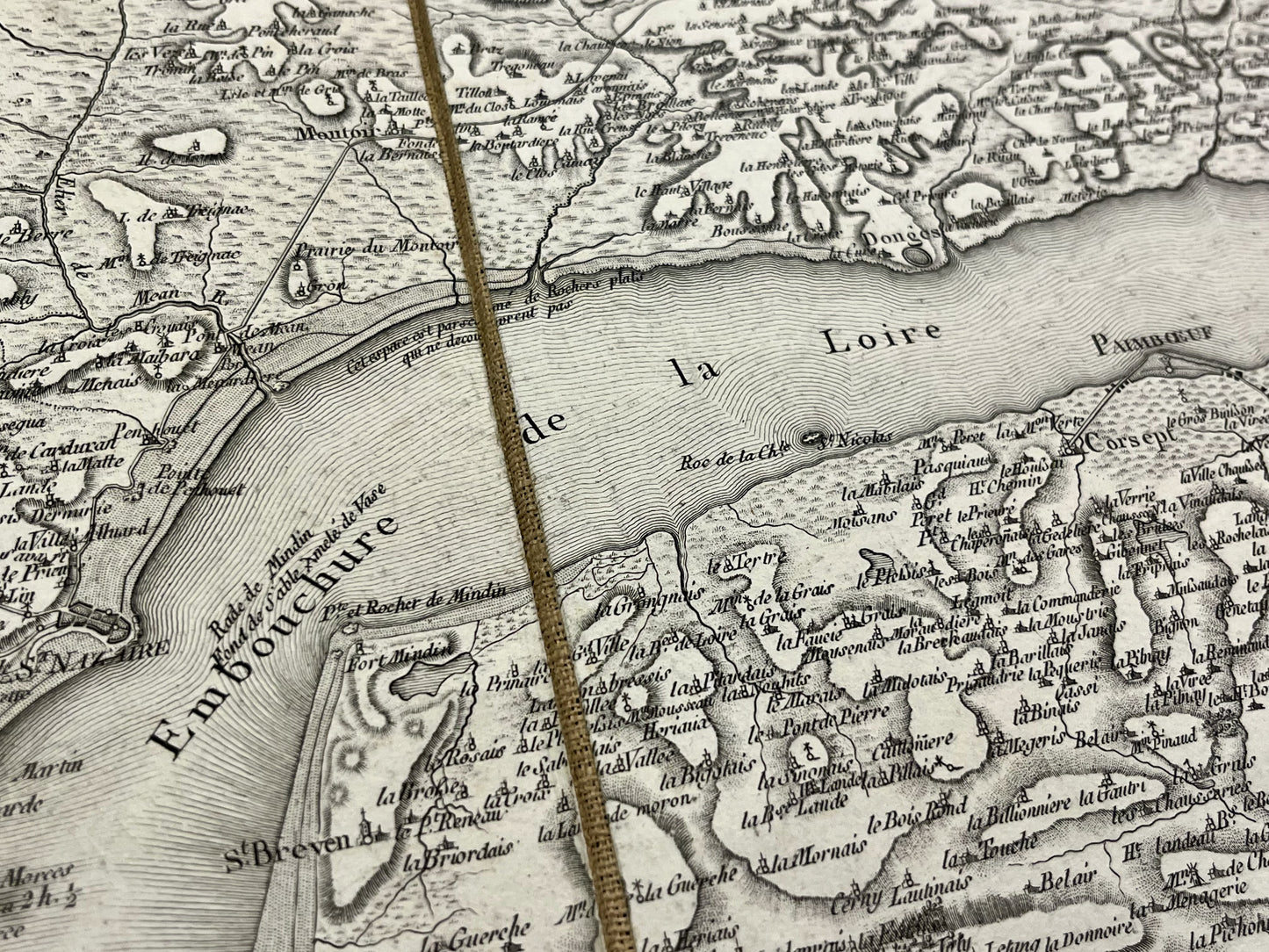 Carte Cassini embouchure Loire Saint-Nazaire