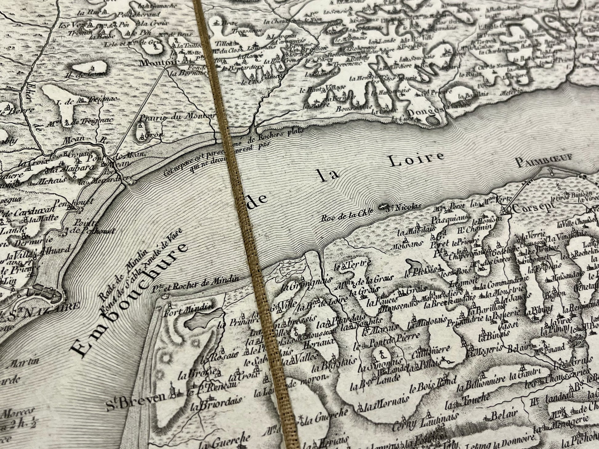 Carte Cassini embouchure Loire Saint-Nazaire