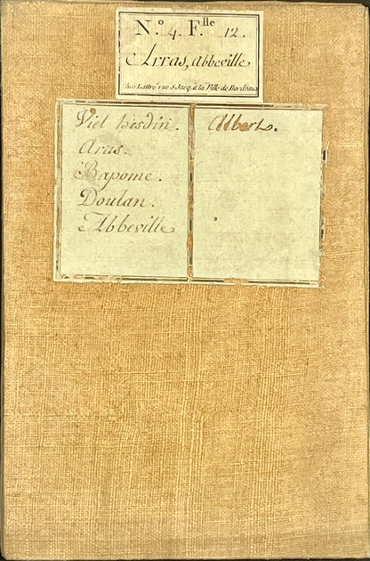 Carte Cassini entoilee Arras Abbeville