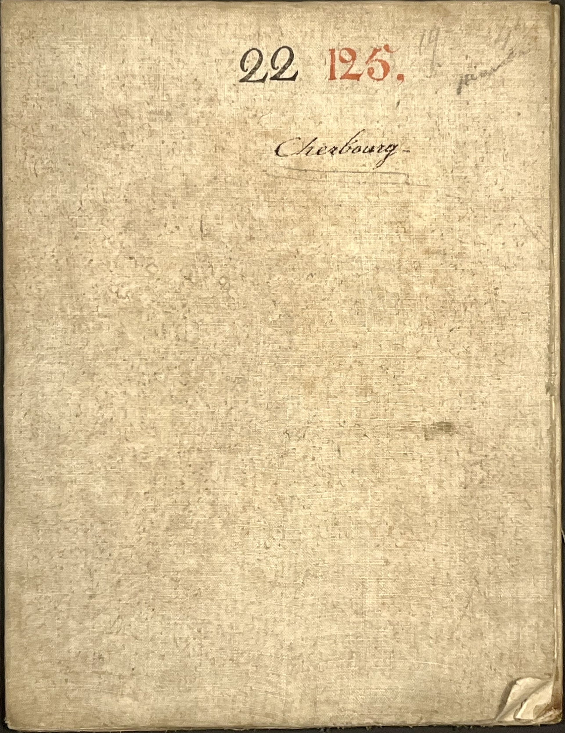 Carte Cassini entoilee Cherbourg