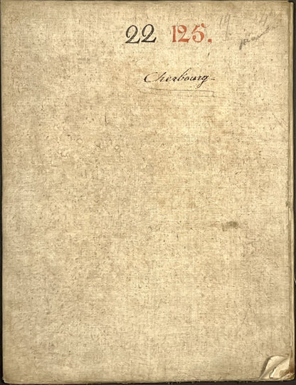 Carte Cassini entoilee Cherbourg