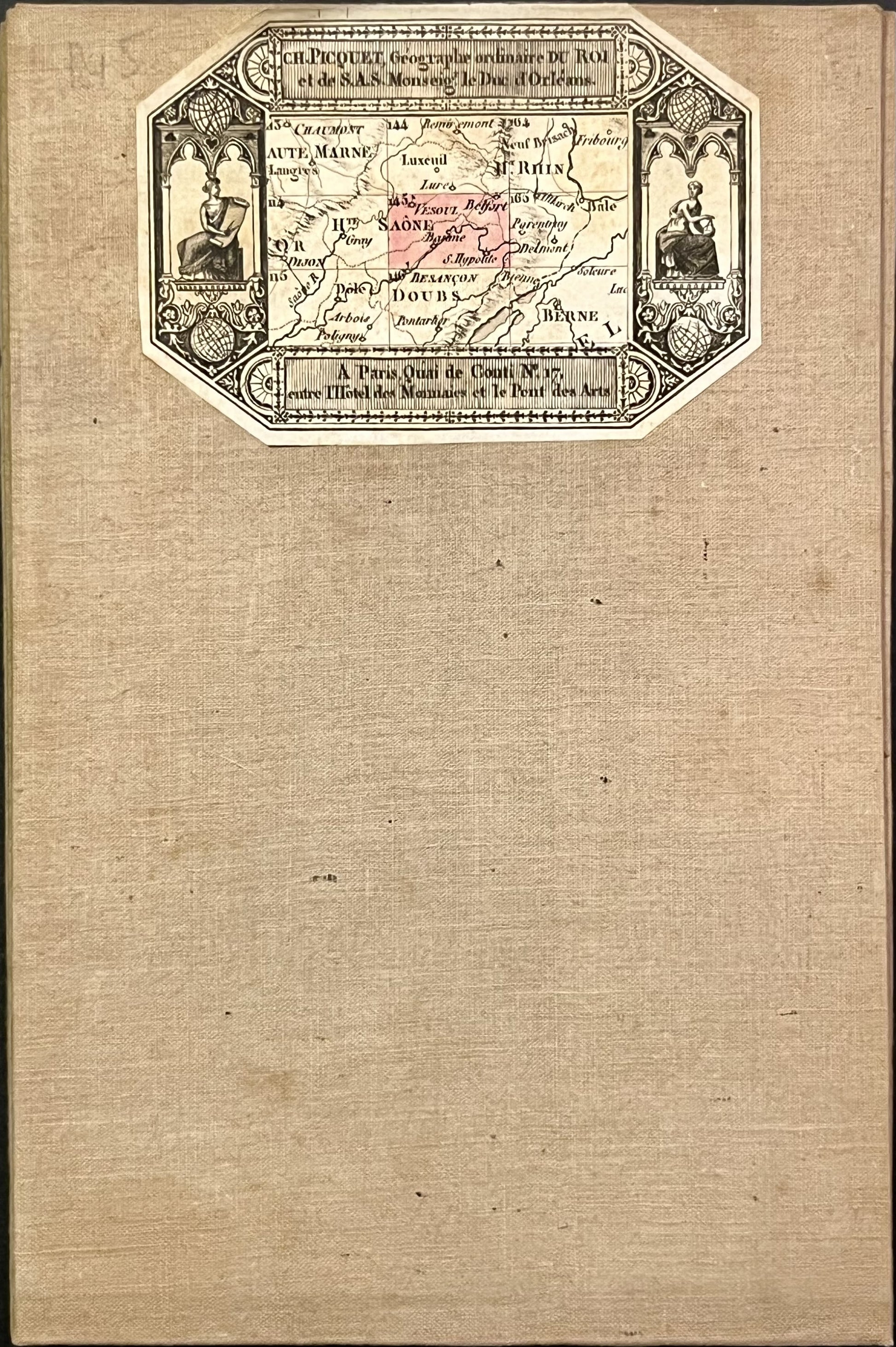 Carte Cassini entoilee Vesoul