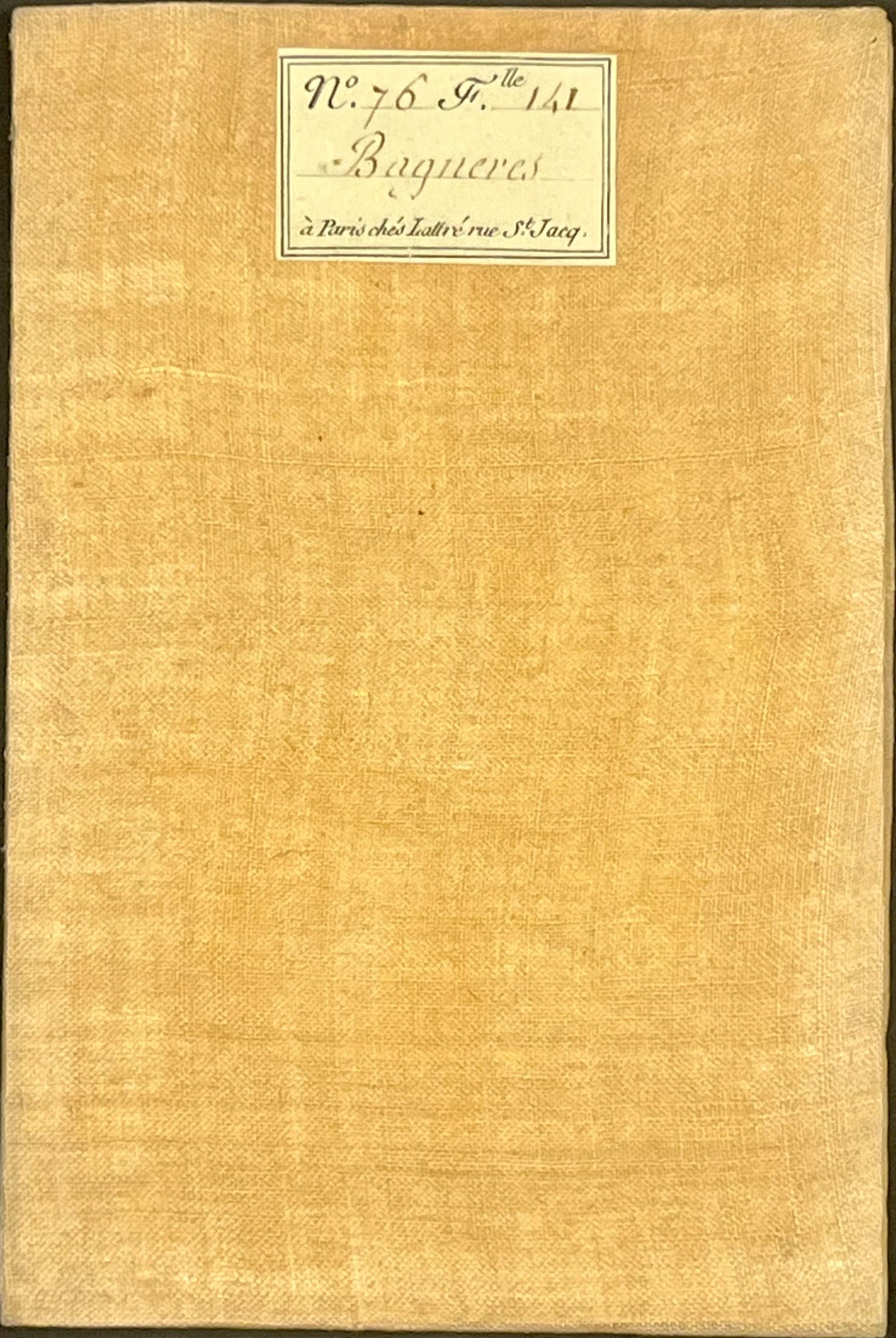 Carte Cassini entoilee ancienne Bagneres-de-Luchon