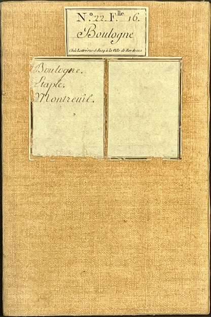 Carte Cassini entoilee ancienne Boulogne-sur-Mer