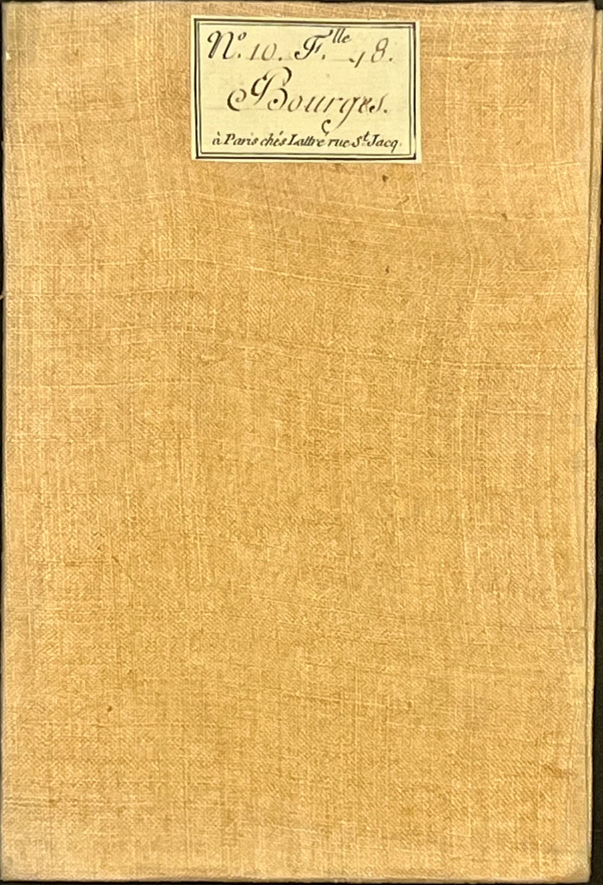 Carte Cassini entoilee ancienne Bourges