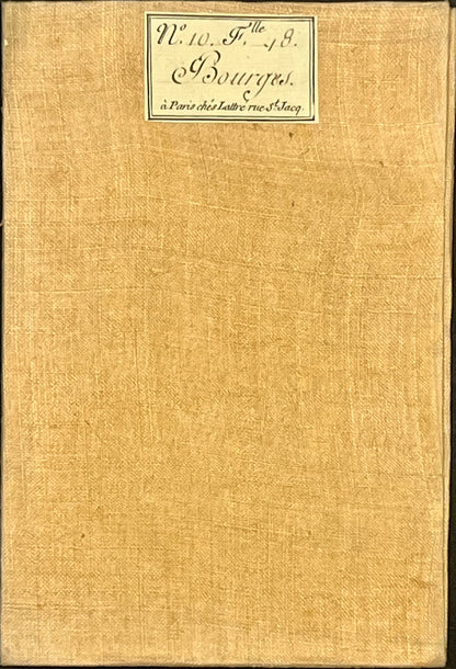 Carte Cassini entoilee ancienne Bourges