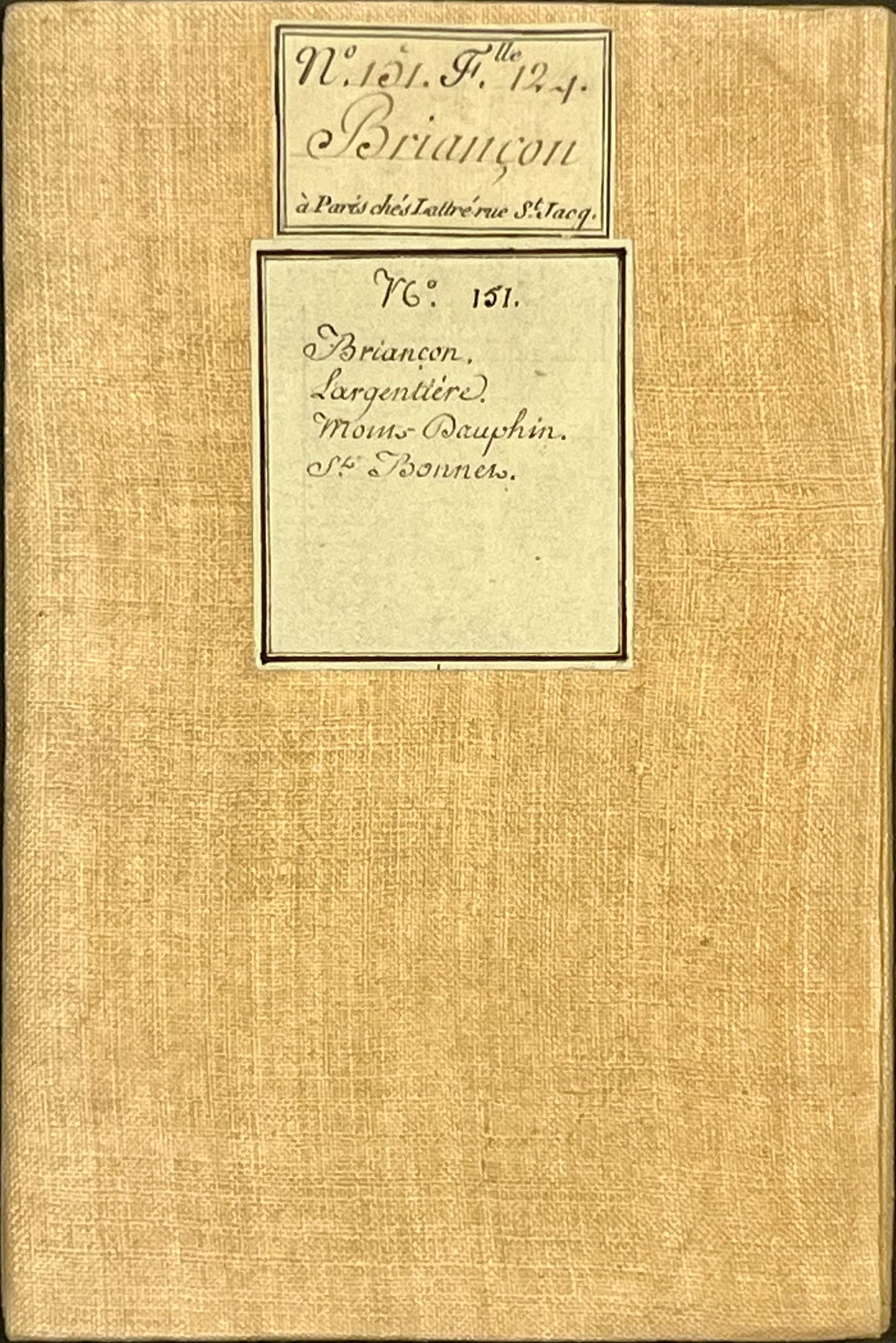 Carte Cassini entoilee ancienne Briancon