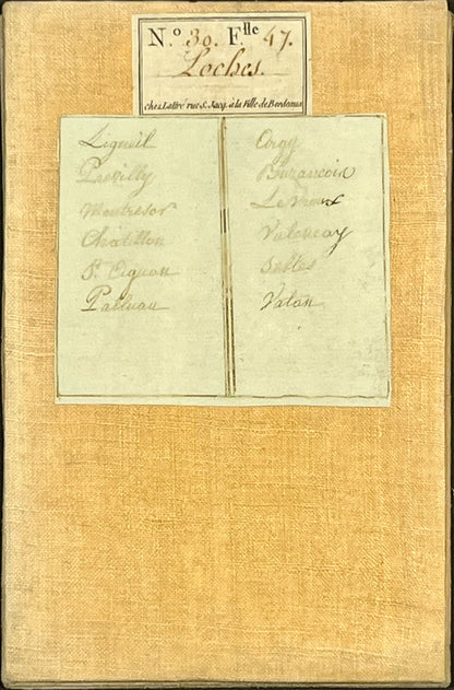 Carte Cassini entoilee ancienne Loches