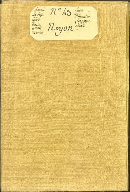 Carte Cassini entoilee ancienne Noyon