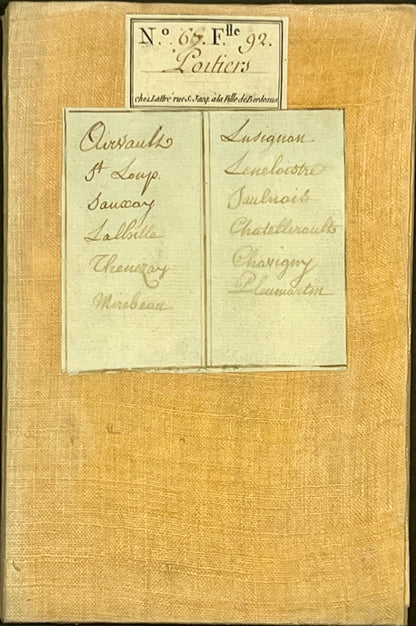 Carte Cassini entoilee ancienne Poitiers