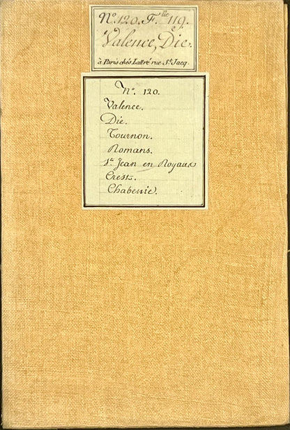 Carte Cassini entoilee ancienne Valence Die