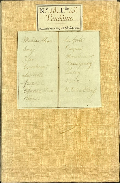 Carte Cassini entoilee ancienne Vendome