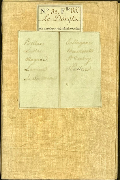 Carte Cassini entoilee ancienne le Dorat