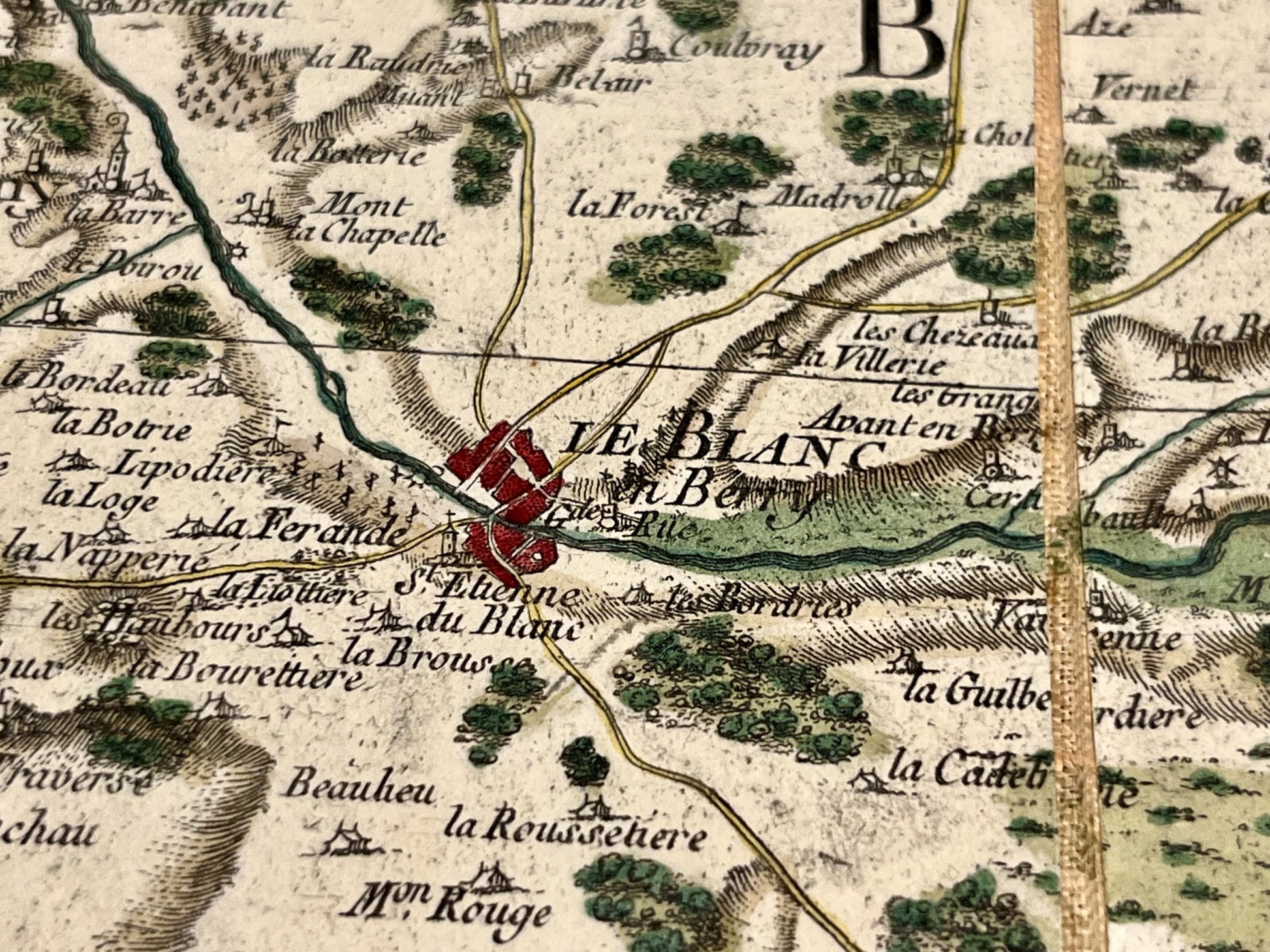Carte Cassini le Blanc Indre
