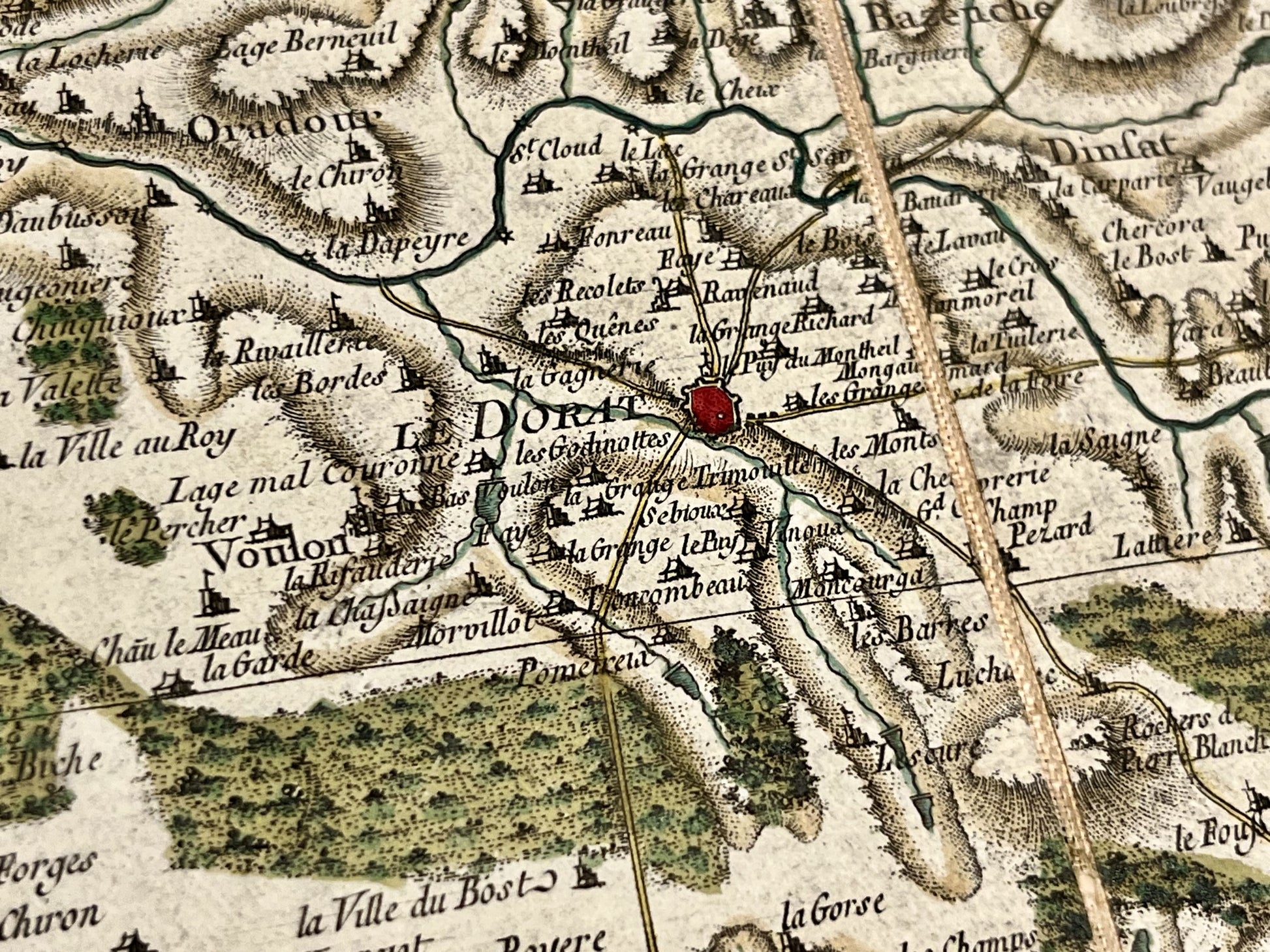 Carte Cassini le Dorat ancienne