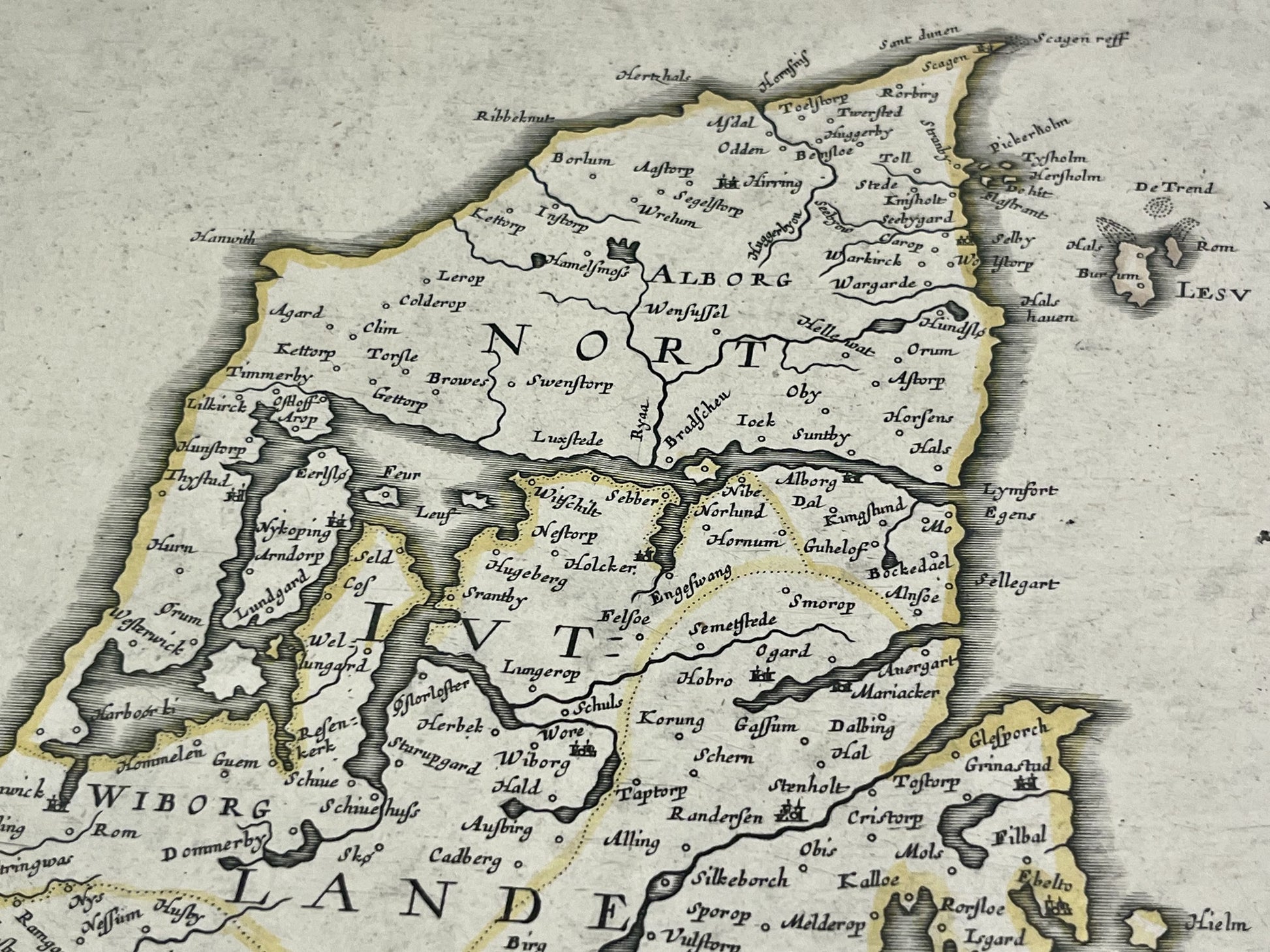 Carte Danemark au XVIIe