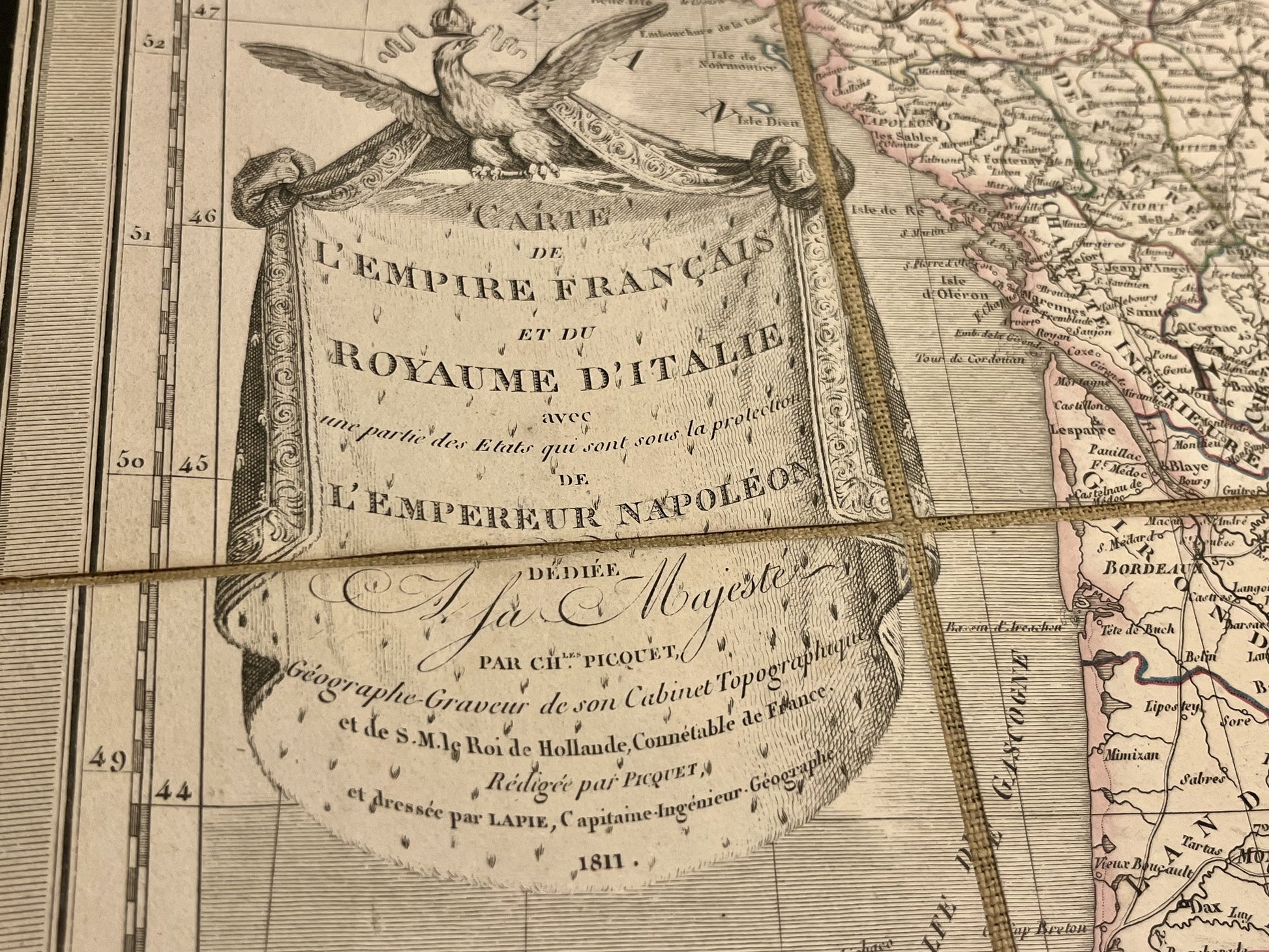 Carte Empire francais sous Napoleon