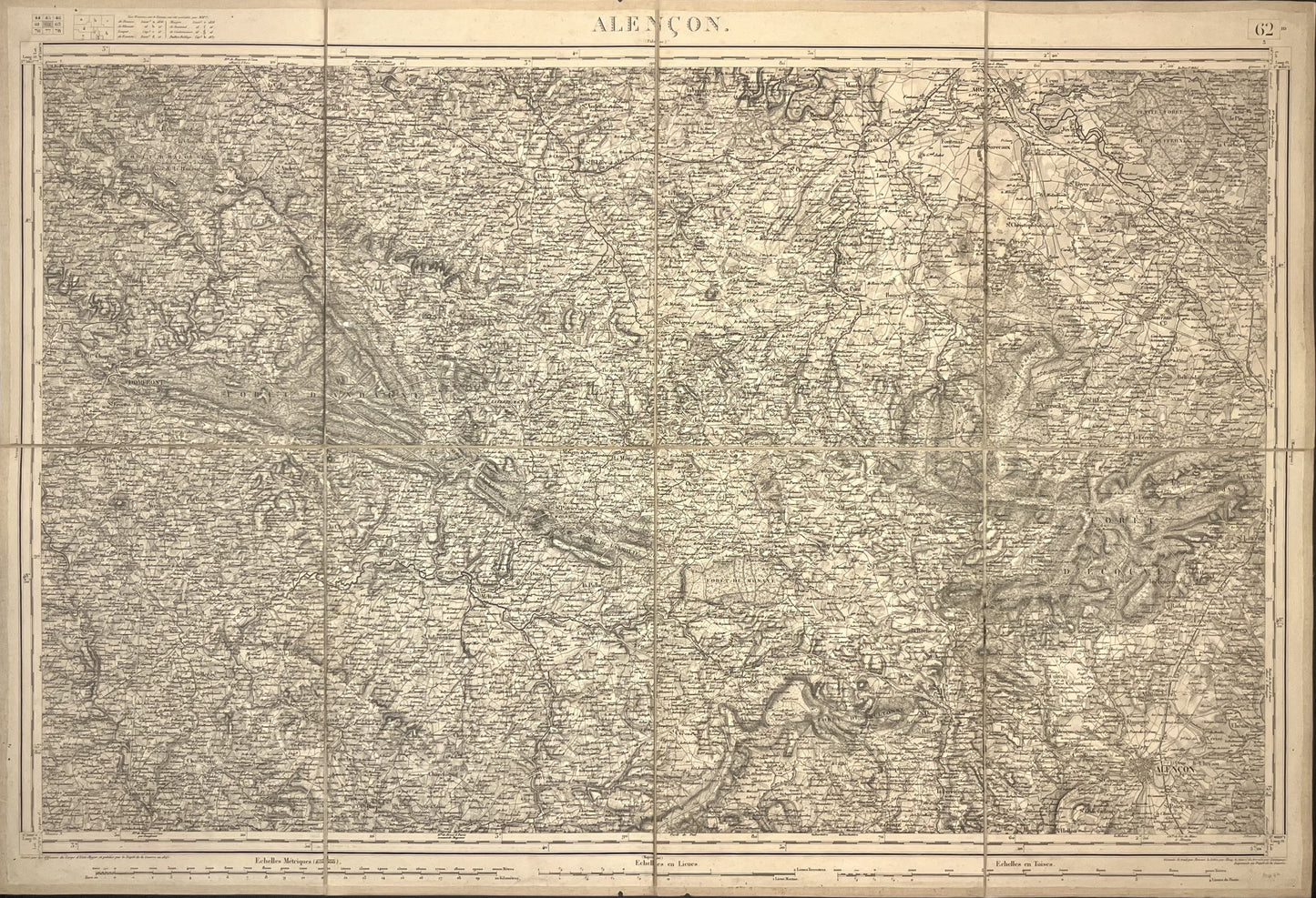 Carte Etat-Major ancienne Alencon
