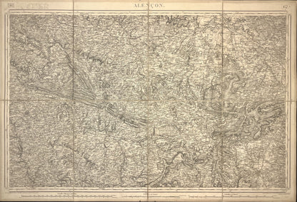 Carte Etat-Major ancienne Alencon
