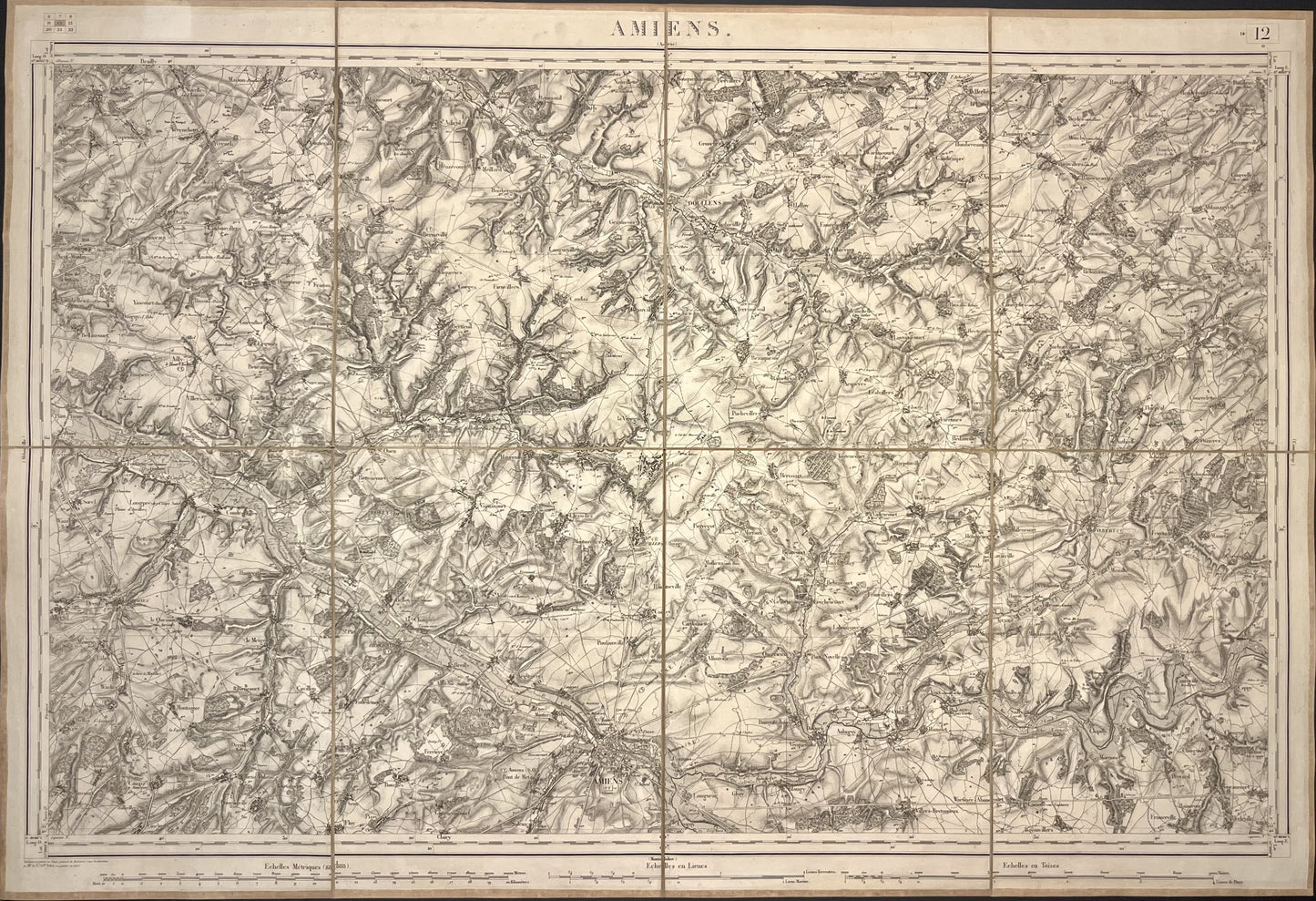 Carte Etat-Major ancienne Amiens