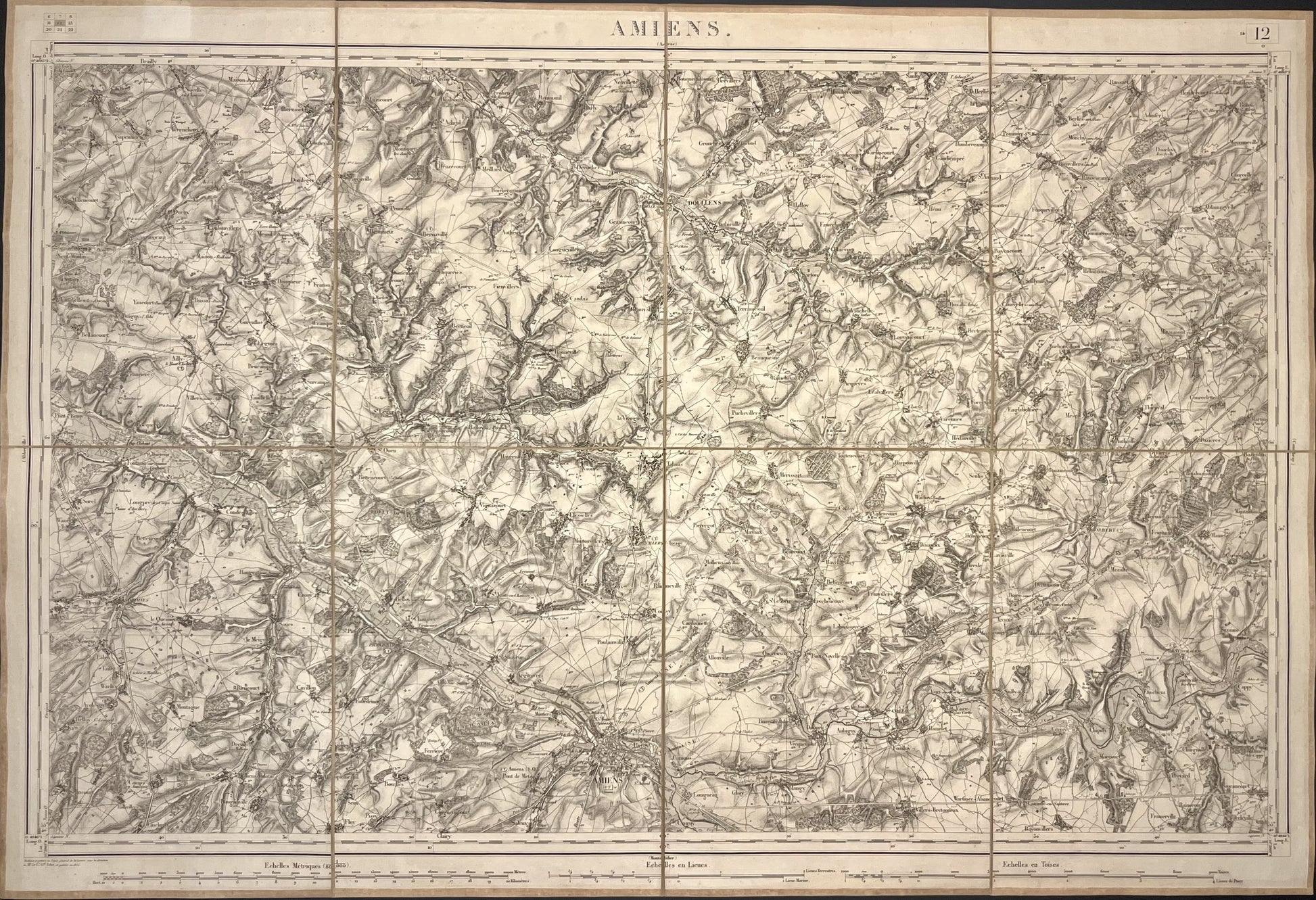 Carte Etat-Major ancienne Amiens
