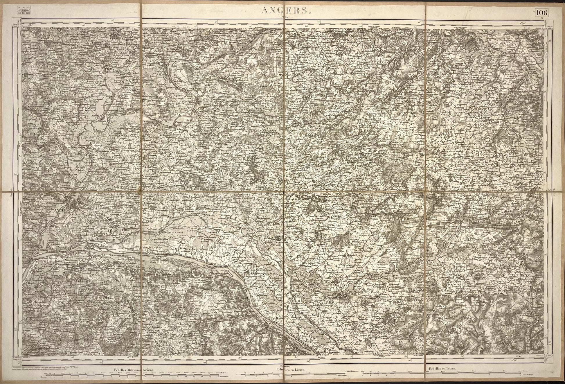 Carte Etat-Major ancienne Angers