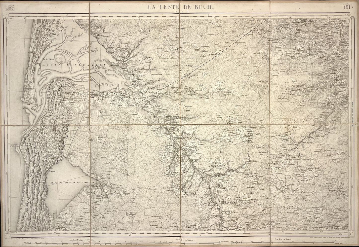 Carte Etat-Major ancienne Arcachon