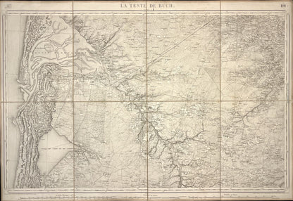 Carte Etat-Major ancienne Arcachon