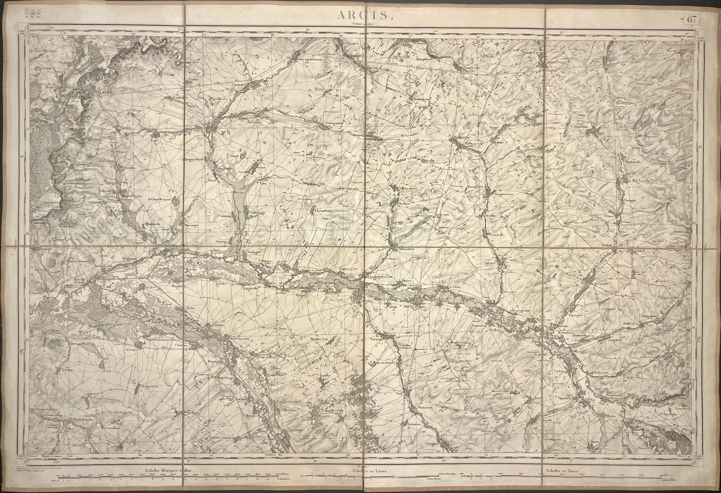 Carte Etat-Major ancienne Arcis-sur-Aube