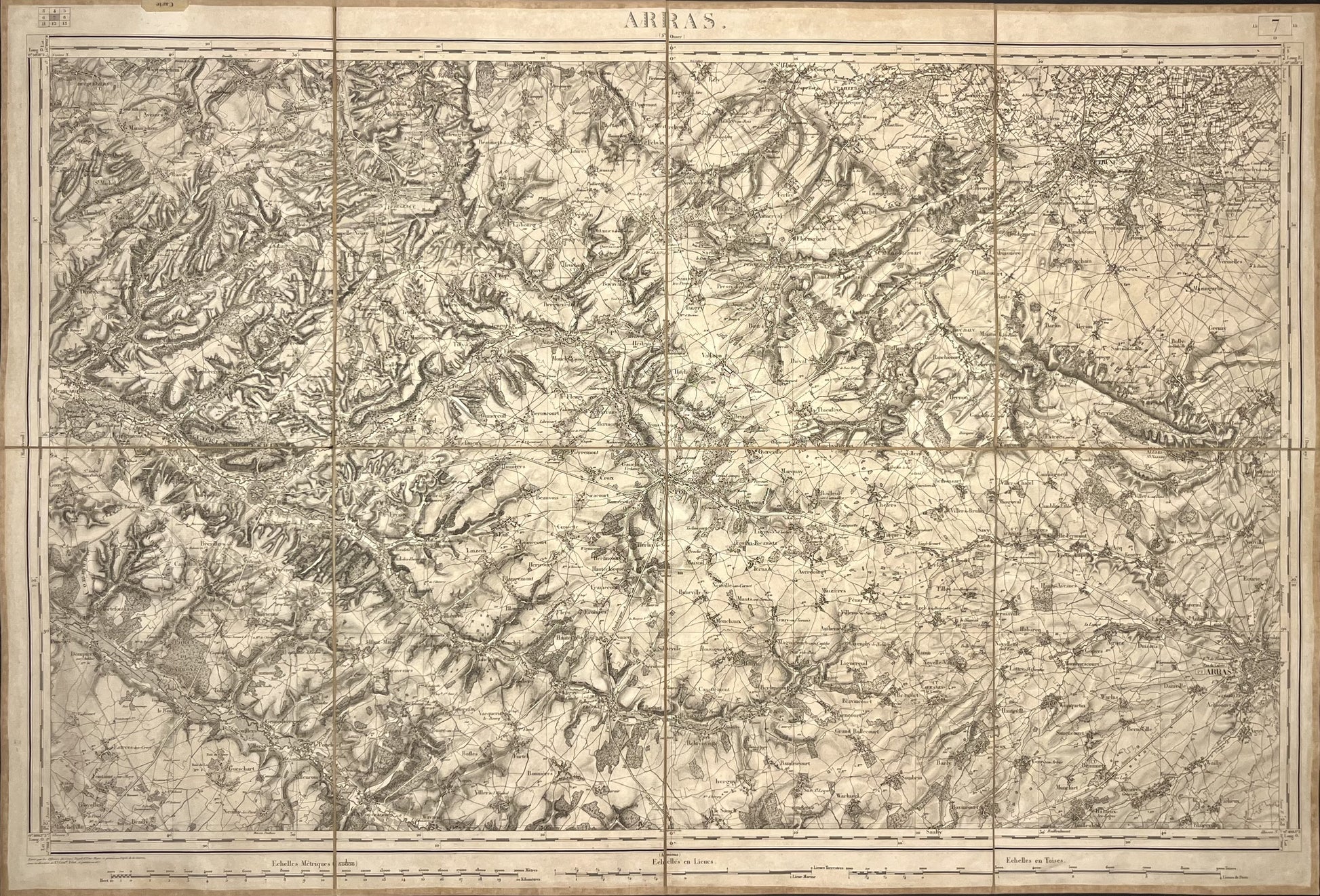 Carte Etat-Major ancienne Arras