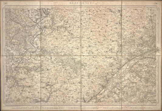 Carte Etat-Major ancienne Beaugency
