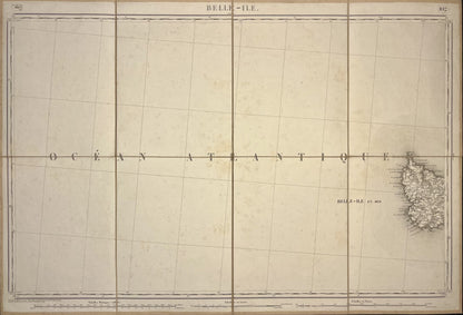 Carte Etat-Major ancienne Belle-Ile-en-Mer