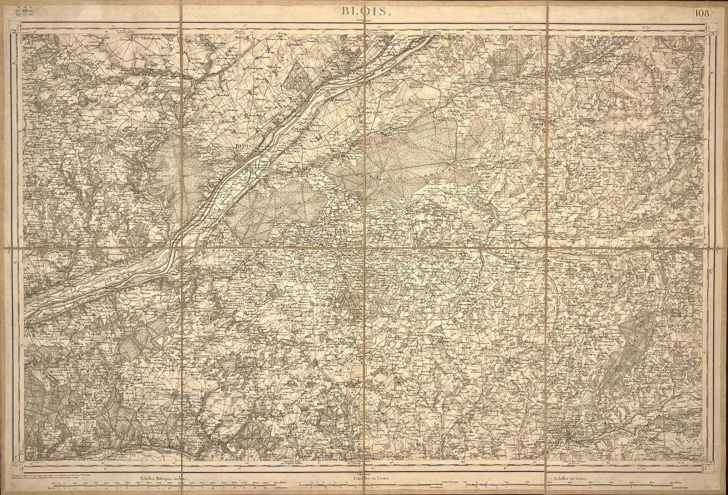 Carte Etat-Major ancienne Blois