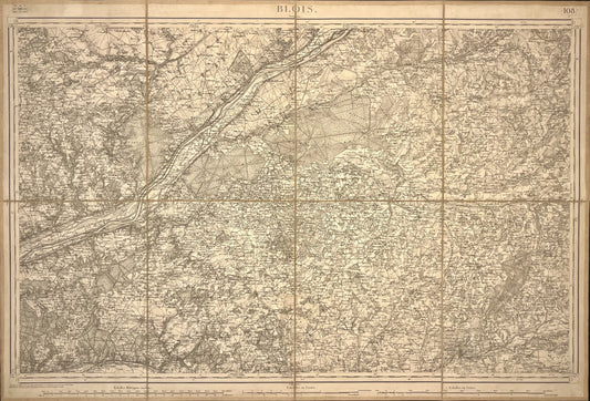 Carte Etat-Major ancienne Blois