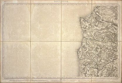 Carte Etat-Major ancienne Boulogne-sur-Mer