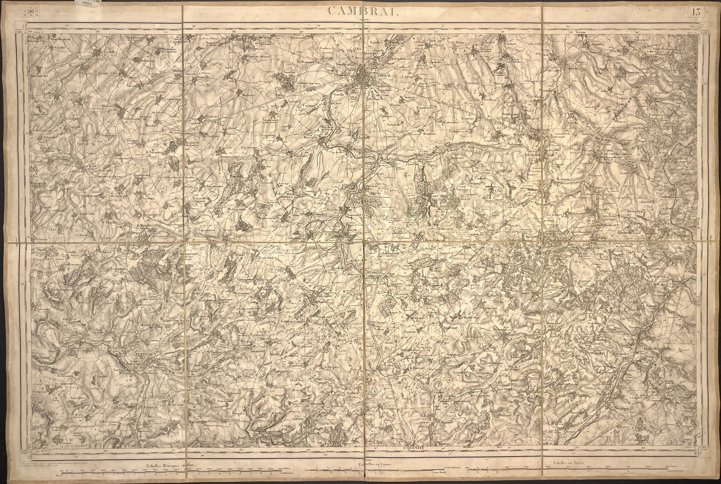 Carte Etat-Major ancienne Cambrai
