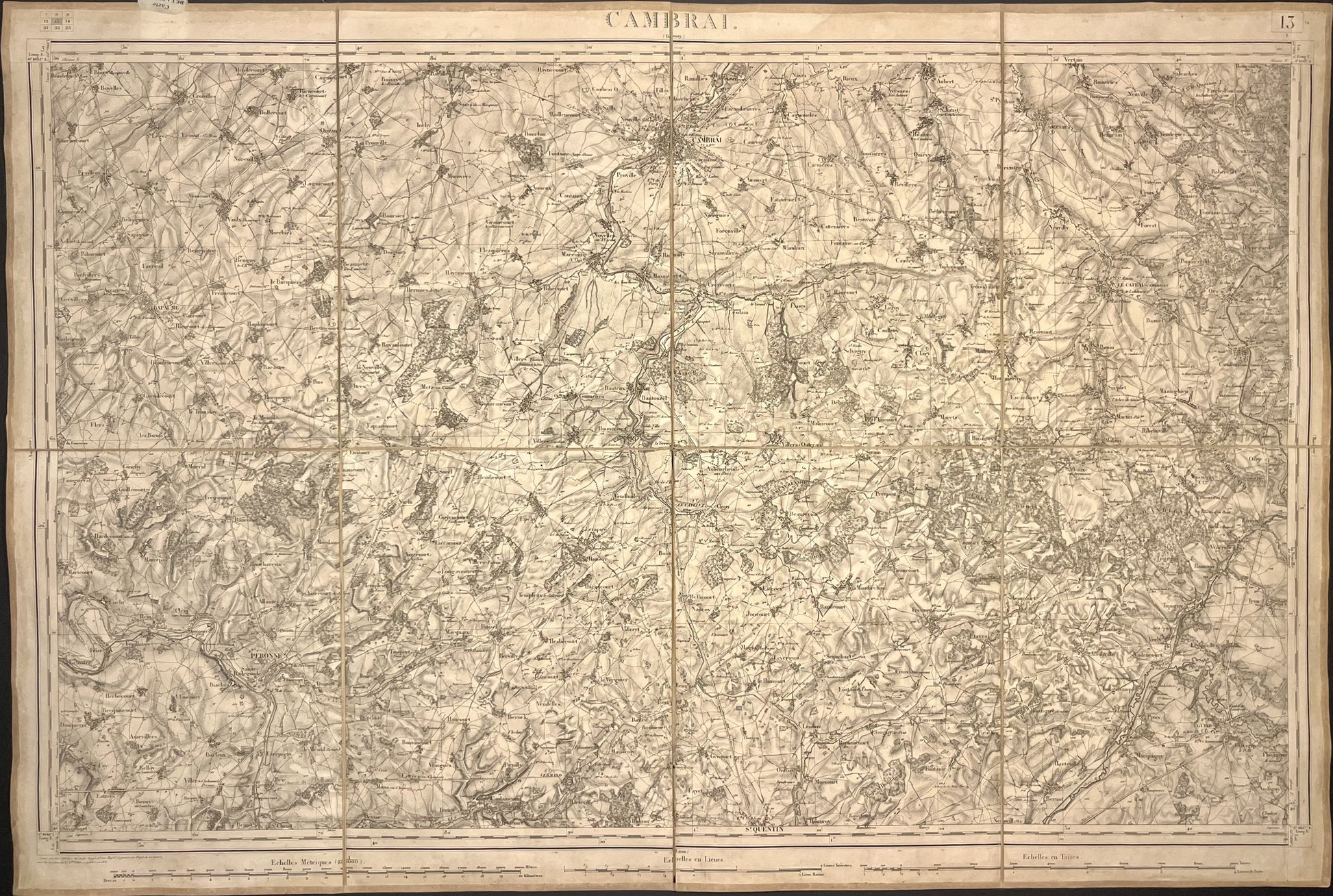 Carte Etat-Major ancienne Cambrai