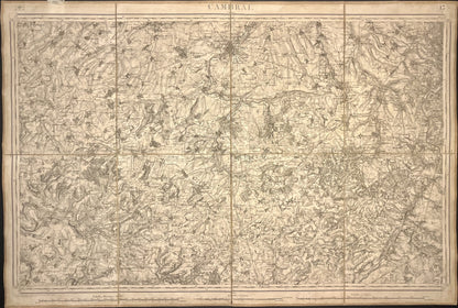 Carte Etat-Major ancienne Cambrai